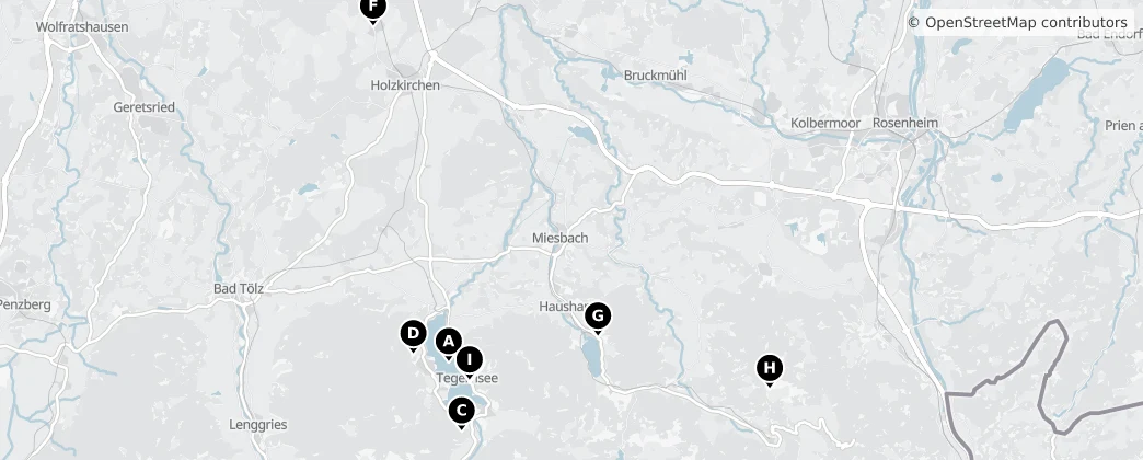 Map of Landkreis Miesbach