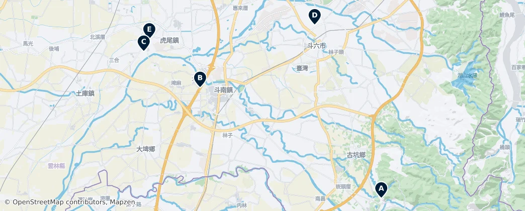 Map of Landkreis Yunlin