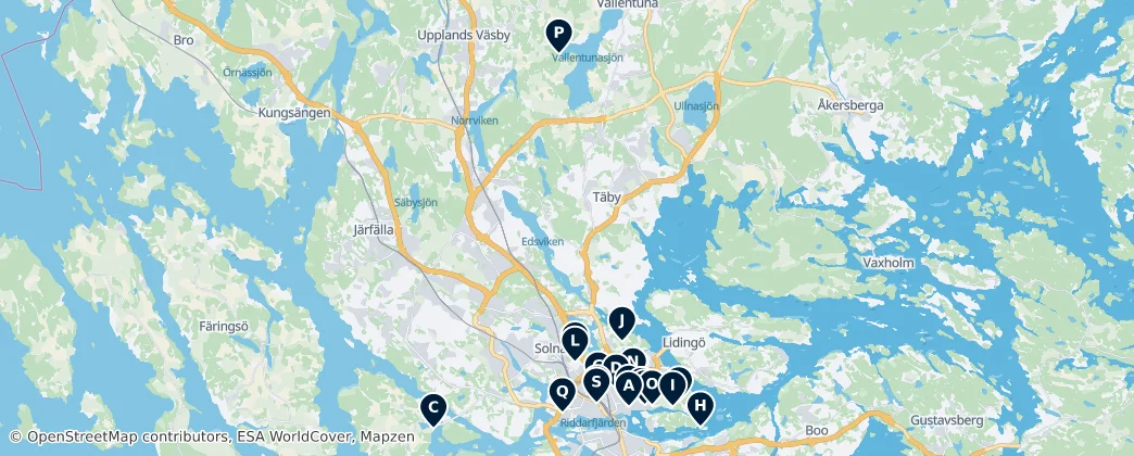 Map of Landskapet Uppland
