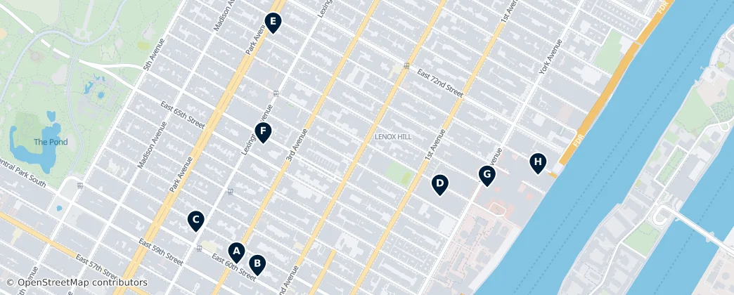 Map of Lenox Hill