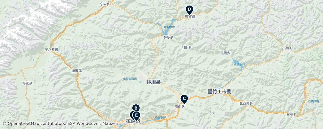 Map of Lhasa