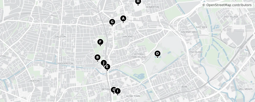 Map of Hackney