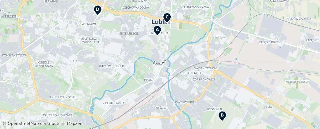 Map of Lublin