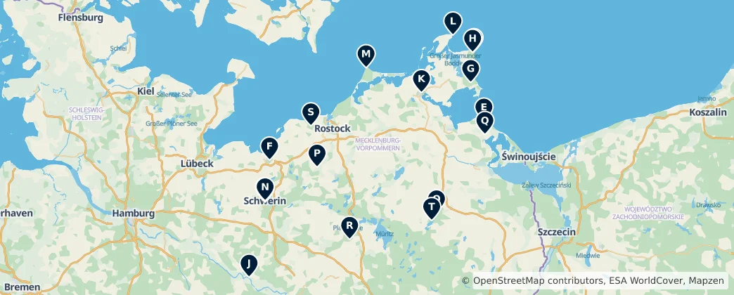 Map of Mecklenburg-Vorpommern