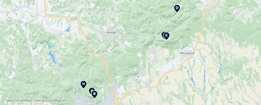 Map of Mecsek