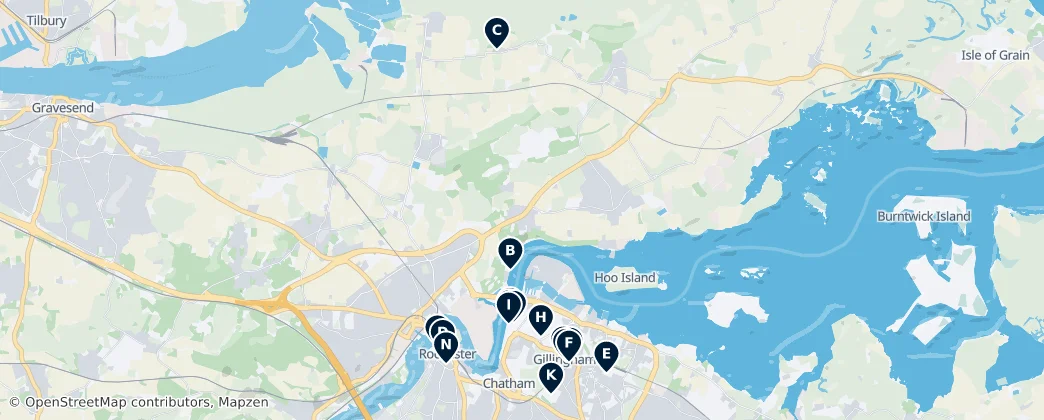 Map of Borough of Medway