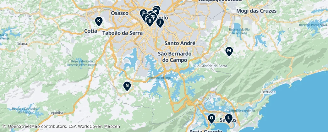 Map of Região Geográfica Intermediária de São Paulo