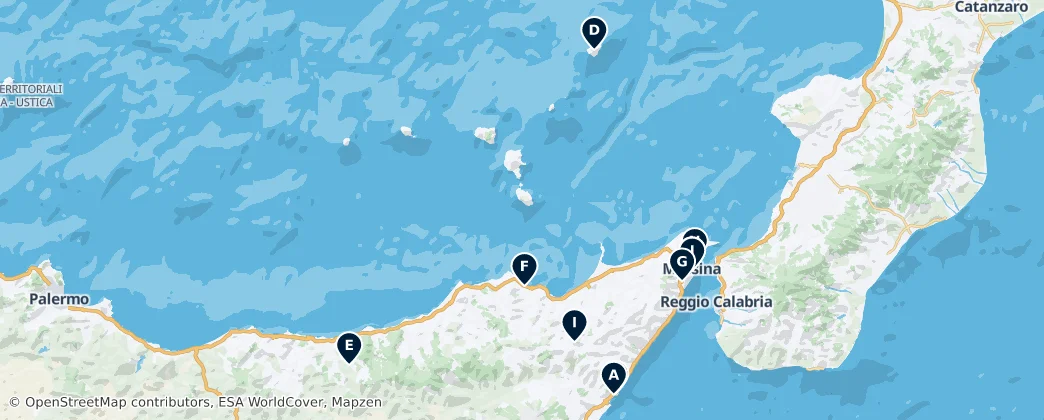 Map of Messina