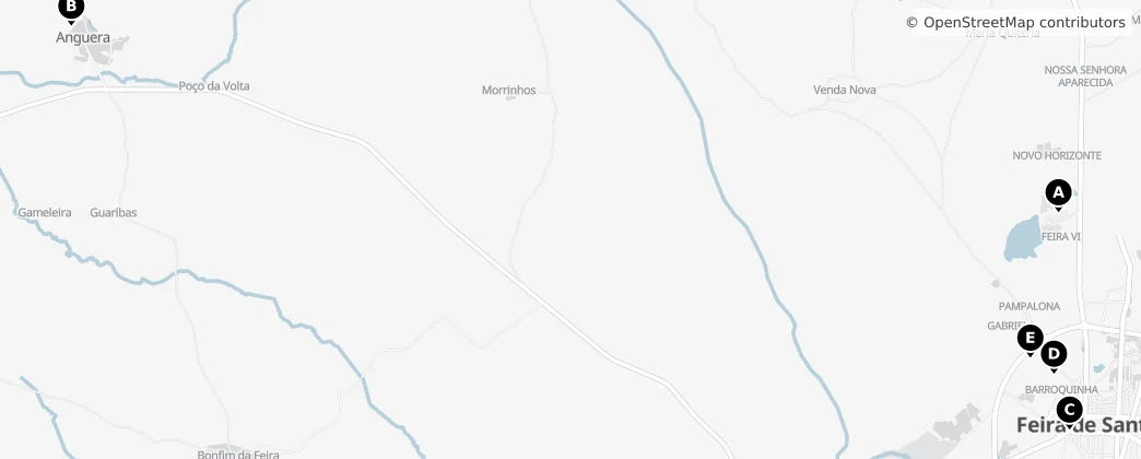Map of Microrregião de Feira de Santana