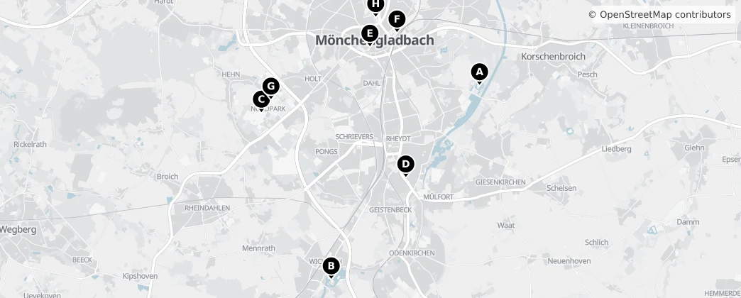 Map of Mönchengladbach