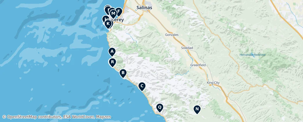 Map of Monterey County