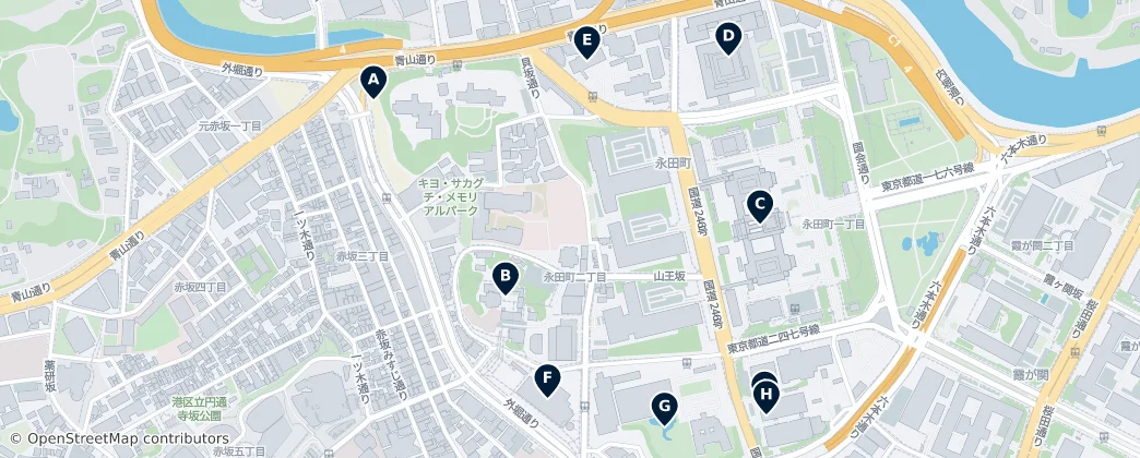 Map of Nagatachō