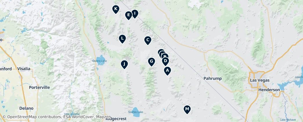 Map of Death Valley Nationalpark