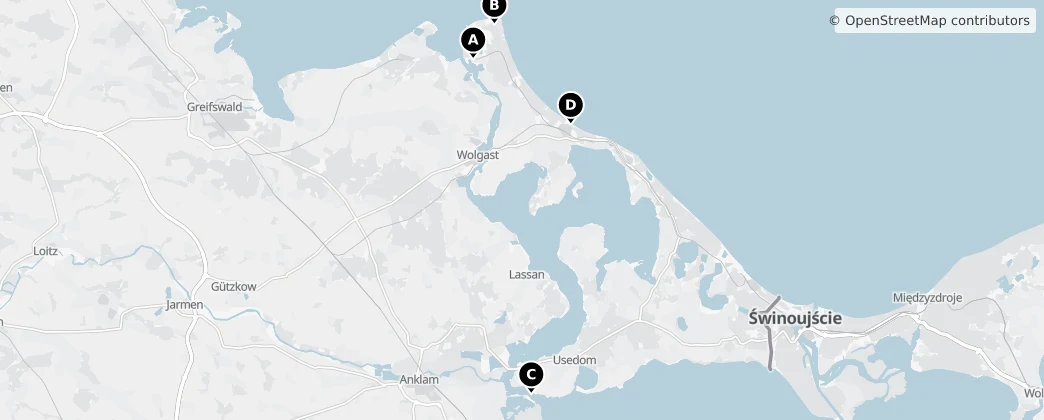 Map of Insel Usedom