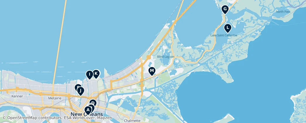 Map of New Orleans