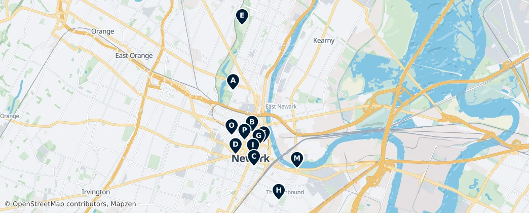 Map of Newark