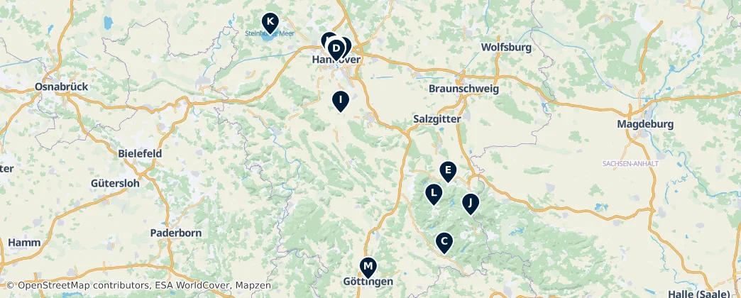 Map of Niedersachsen