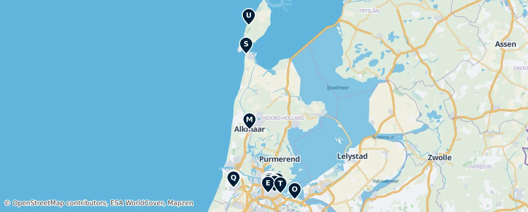 Map of Nordholland