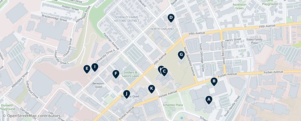 Map of North Oakland