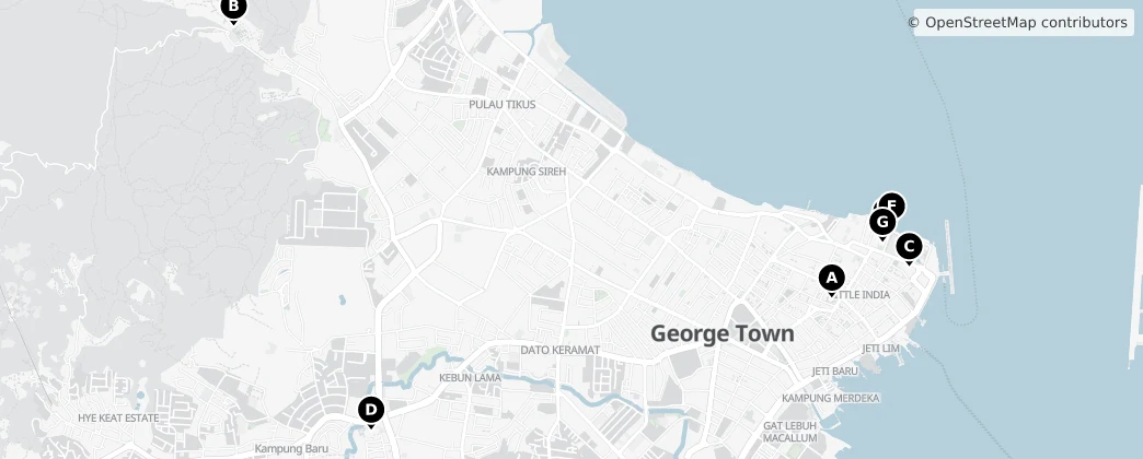 Map of Northeast Penang Island District