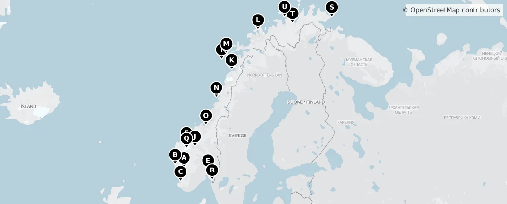 Map of Norwegen