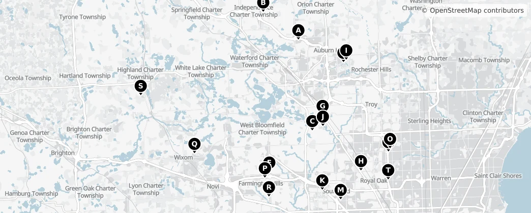 Map of Oakland County