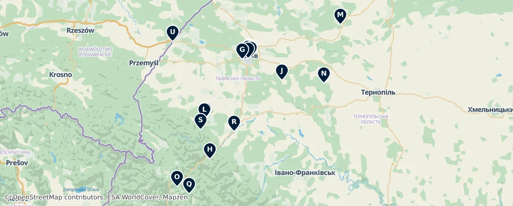 Map of Oblast Lemberg