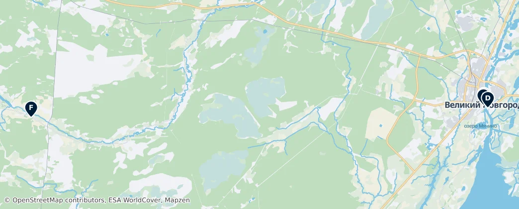 Map of Oblast Nowgorod