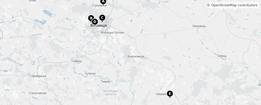 Map of Oblast Winnyzja
