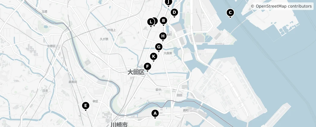 Map of Ōta-ku