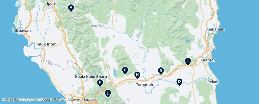 Map of Pahang