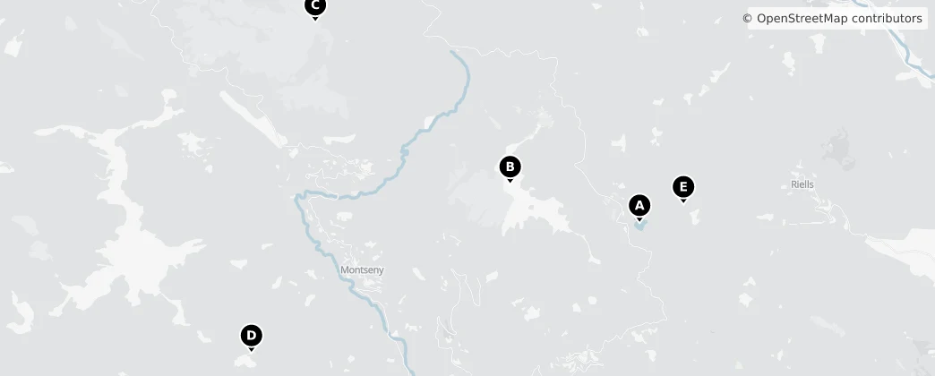 Map of Parc Natural del Montseny