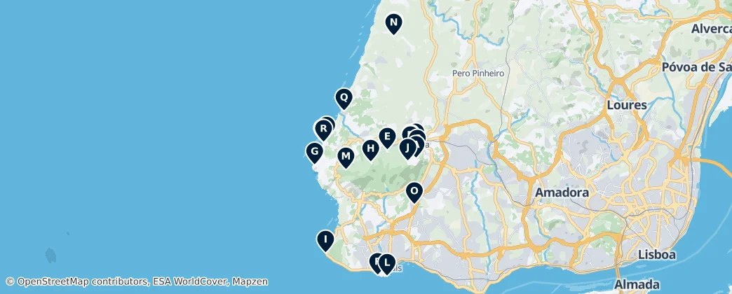 Map of Sintra-Cascais Nature Park