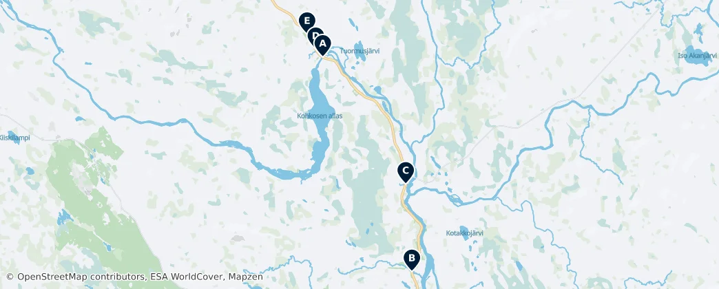 Map of Pelkosenniemi