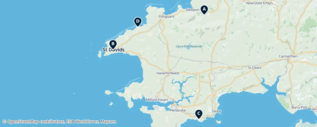 Map of Pembrokeshire-Coast-Nationalpark