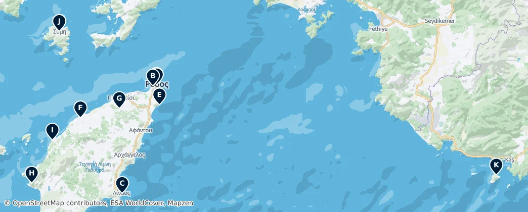 Map of Periphereiake Enoteta Rodou