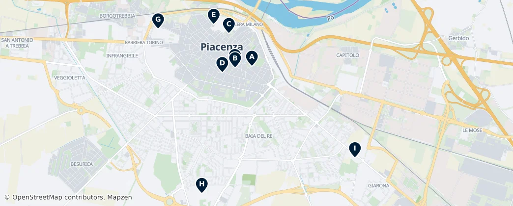 Map of Piacenza