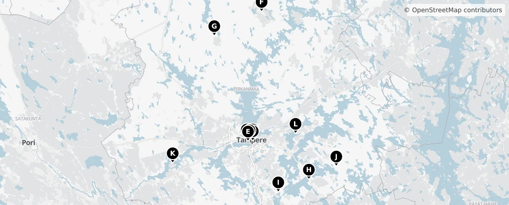 Map of Pirkanmaa