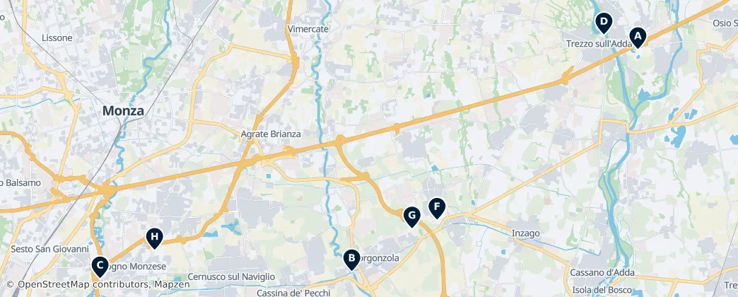 Map of Pozzo d’Adda