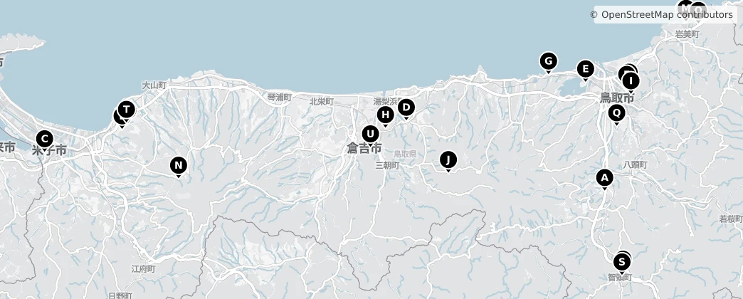Map of Präfektur Tottori