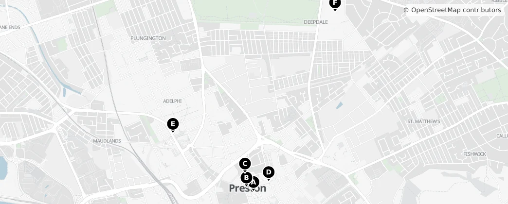 Map of Preston