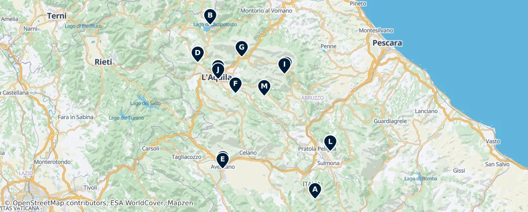 Map of Provinz L’Aquila