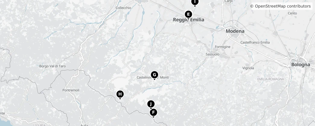 Map of Provinz Reggio Emilia