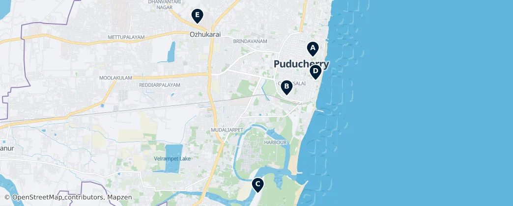 Map of Puducherry