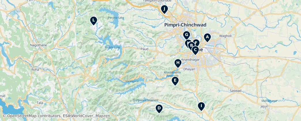 Map of Pune