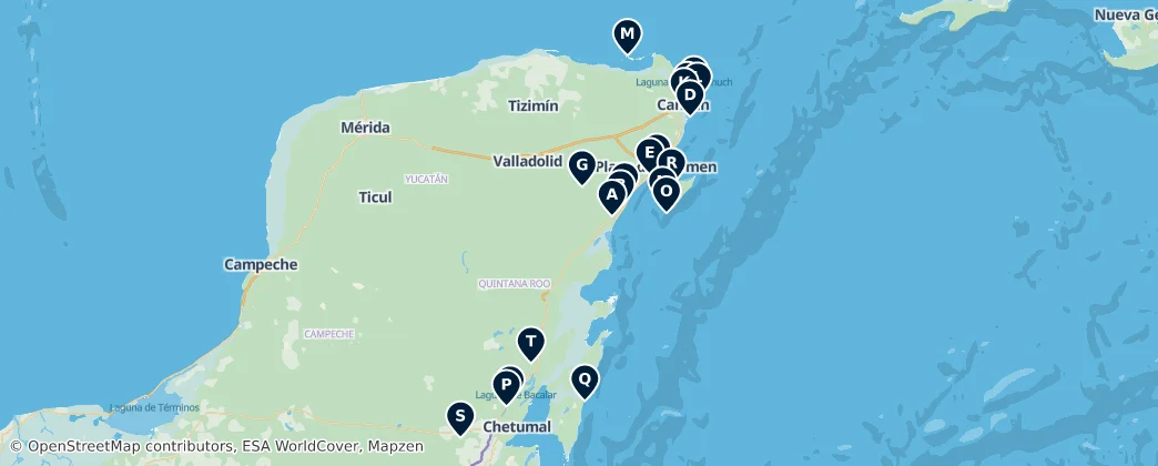 Map of Quintana Roo