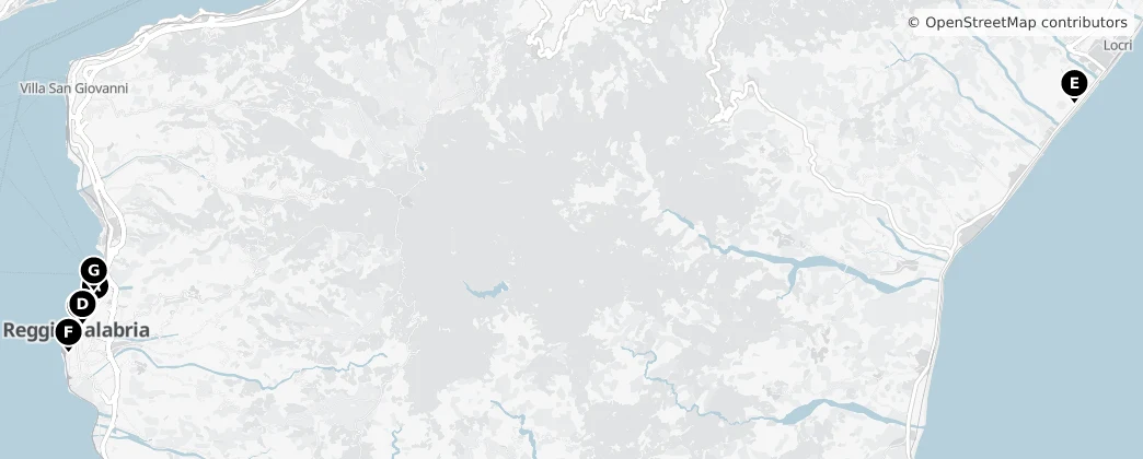 Map of Reggio Calabria
