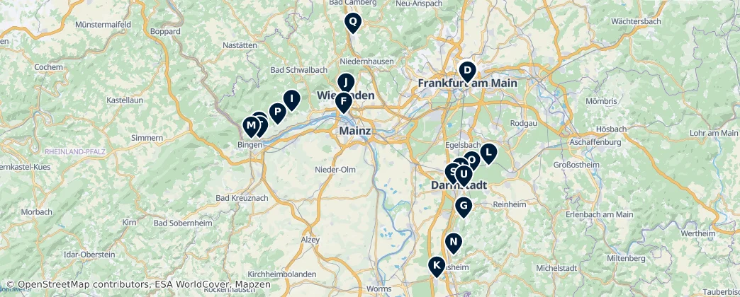 Map of Regierungsbezirk Darmstadt