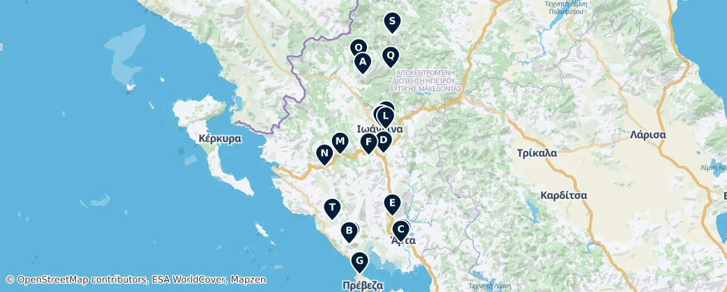 Map of Epirus