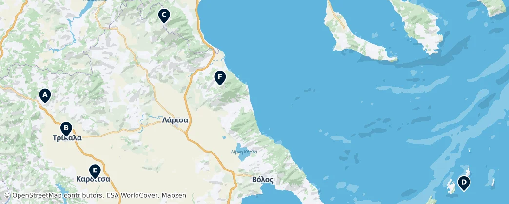 Map of Thessalien